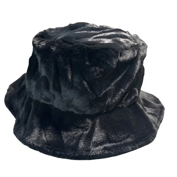 Nike Apex Bucket Hat Black Faux Fur Plush Logo Streetwear Winter DV5463-010 M/L - Picture 3 of 5